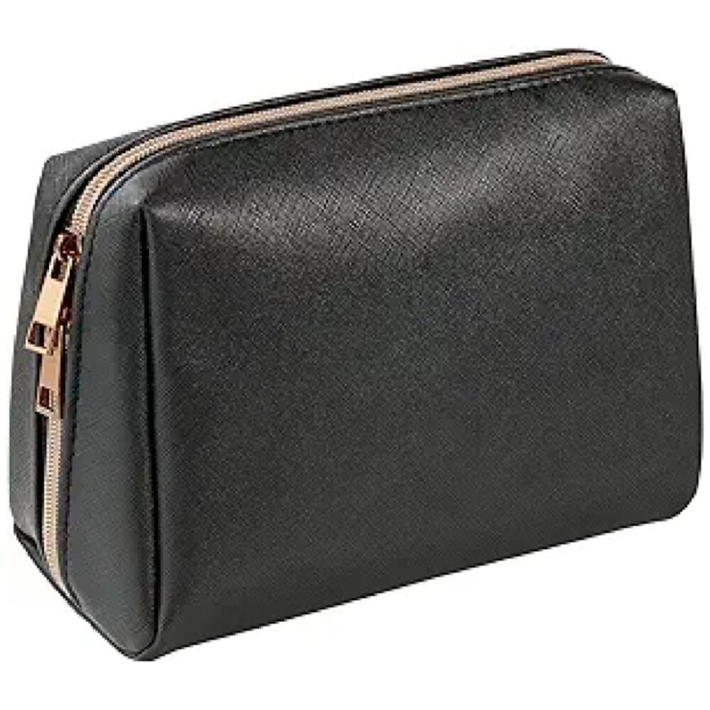Travel Makeup Bag Portable Cosmetic Bag for Women Waterproof PU Leather Make up